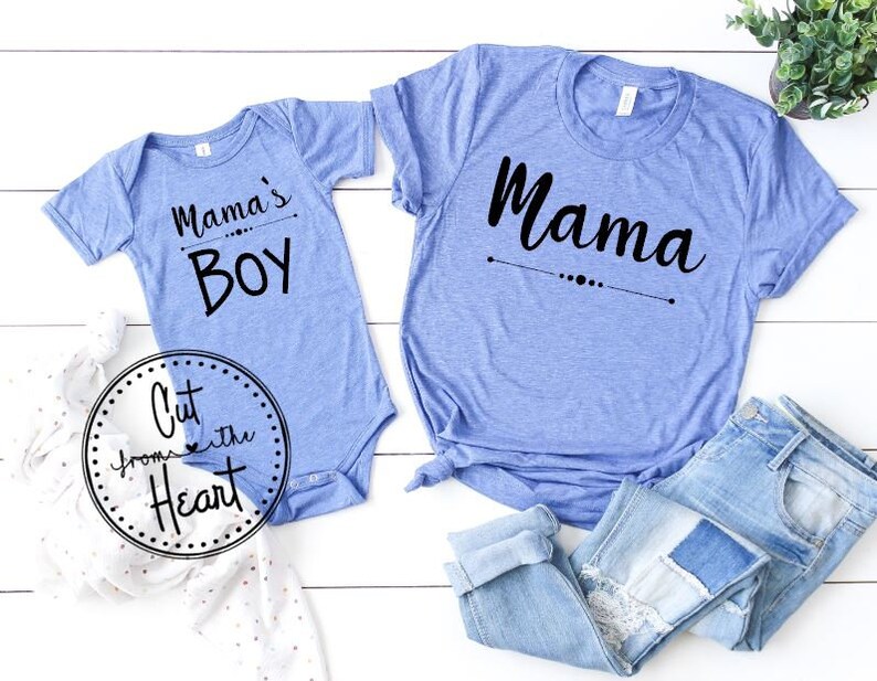 mum and son matching shirts