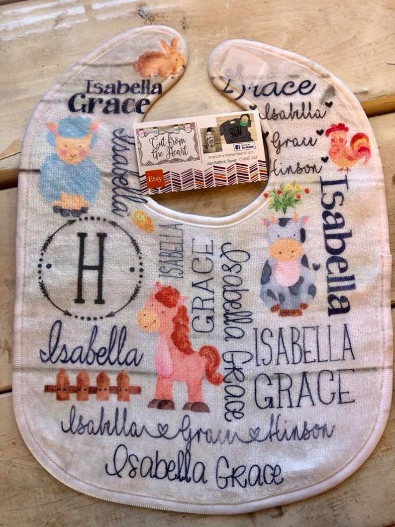 Personalized Baby Bib Baby Shower Gift For New Baby Baby Shower Gift Custom Baby Gift Custom Baby Gift Baby Bib Personalized Baby Bib