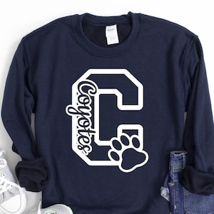 Coyote Pride School Spirit Sweatshirt, Sports Mom Shirt, School Mascot Shirts, Custom Colors, Student Shirts, Back To School, Go Coyotes