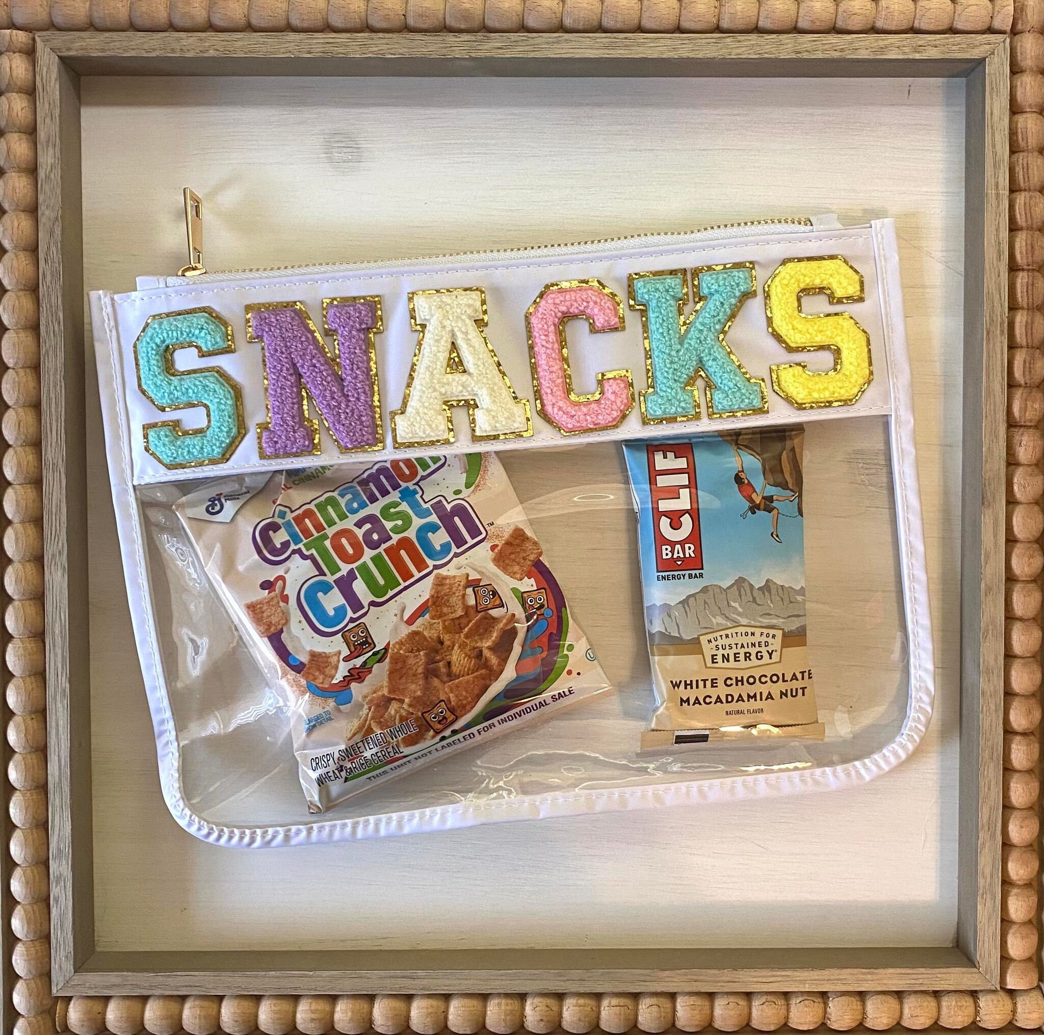 Clear Travel Snack Pouch, Chenille Patch Letters - Etsy