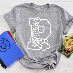 Custom Mascot Shirt, School Sprit Wear Shirts, Teacher Sprit Wear, Panthers, School Staff Shirts Fundraising, Group & Wholesale Pricing