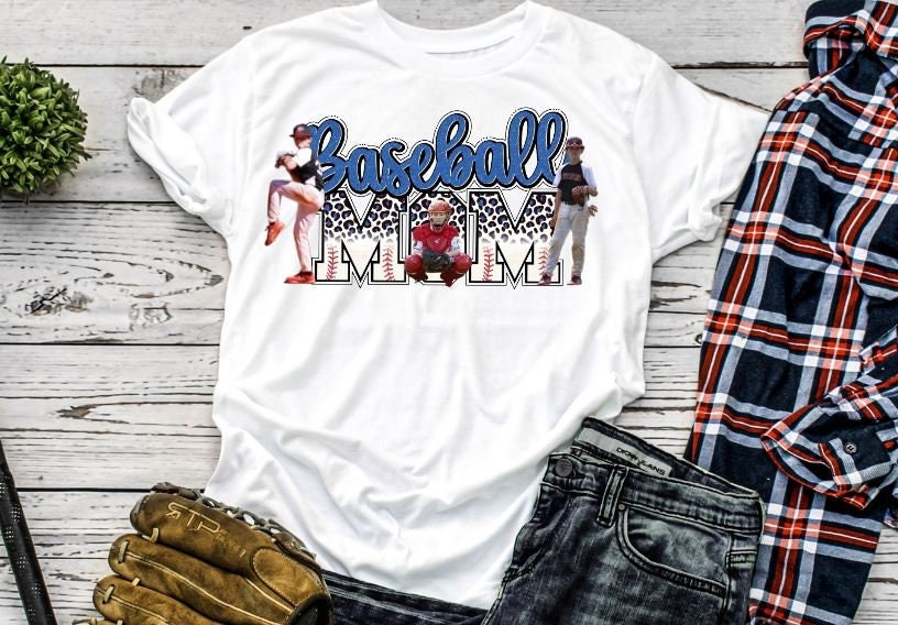 Custom Baseball Mom Shirt, Baseball Photo Shirt.  Baseball Mom Shirt, Baseball Season, Baseball Mama, Baseball Shirt, Baseball
