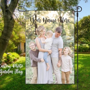 Bandera de jardín con foto personalizada, regalo con foto personalizado, regalo con foto, bandera de jardín personalizada, bandera para mascotas personalizada, bandera de boda personalizada, bandera para bebé, regalo con foto