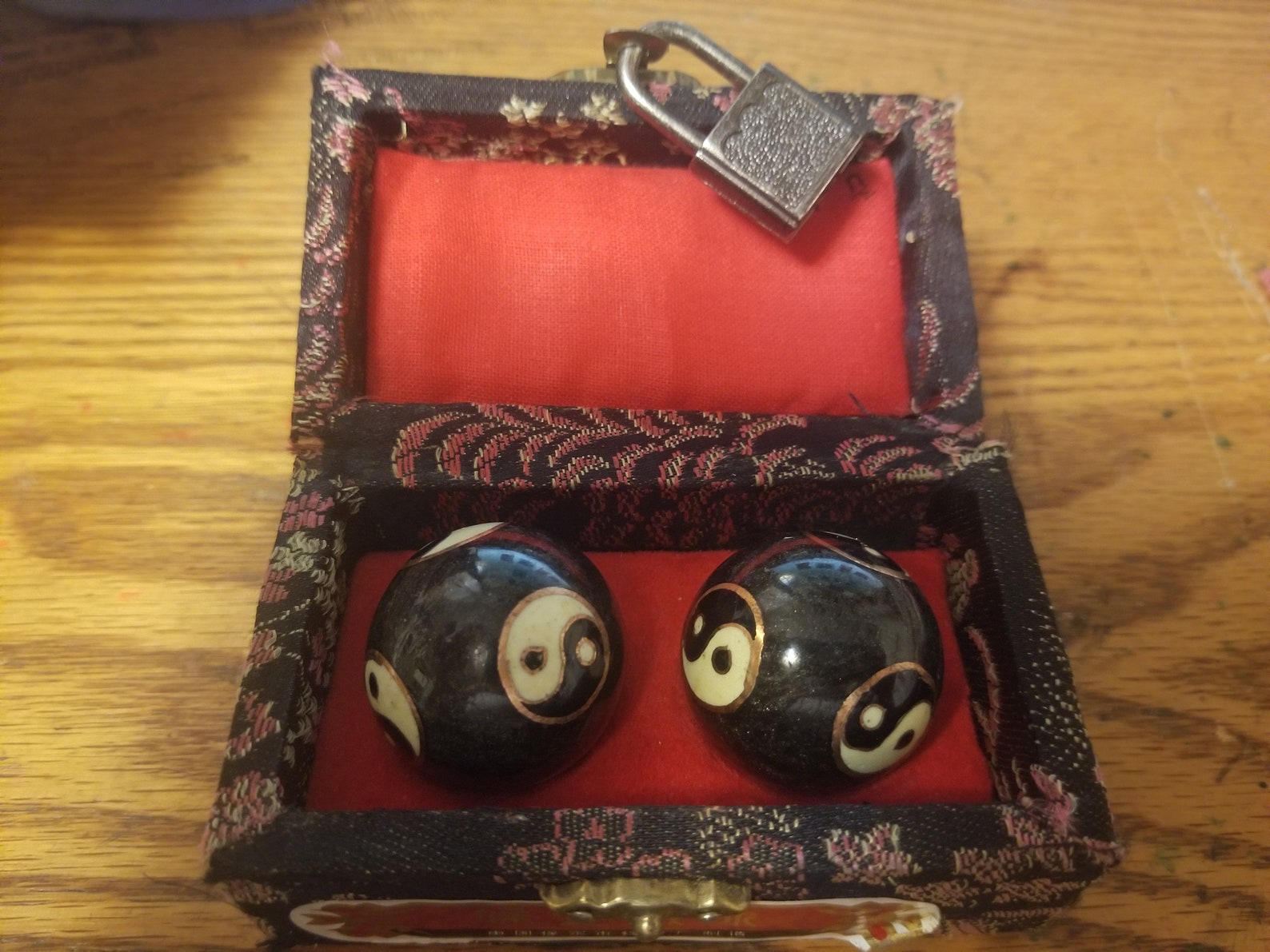 Vintage Chinese Baoding Iron Balls Yin and Yang Etsy