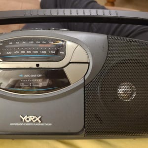 Vintage Yorx AM/FM Cassette Radio Recorder Player Boombox Mini Model P1530