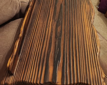 Handmade, one-of-a-kind book stand, created with the Shou Sugi Ban technique of traditional Japanese wood burning