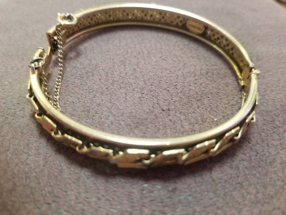 Vintage Freirich Gold Bangle Bracelet - image 1
