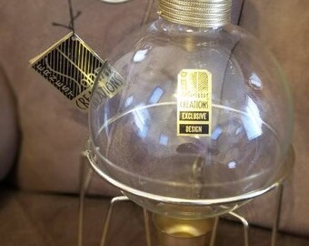 Vintage glass carafe with warming stand by Ernest Sohn *Hard to find*