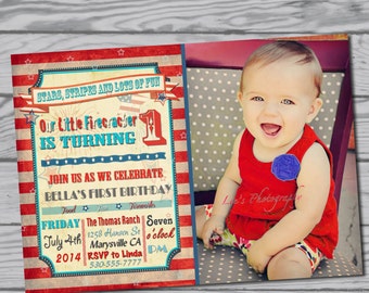 4th of july birthday etsy fourth of july birthday invitations