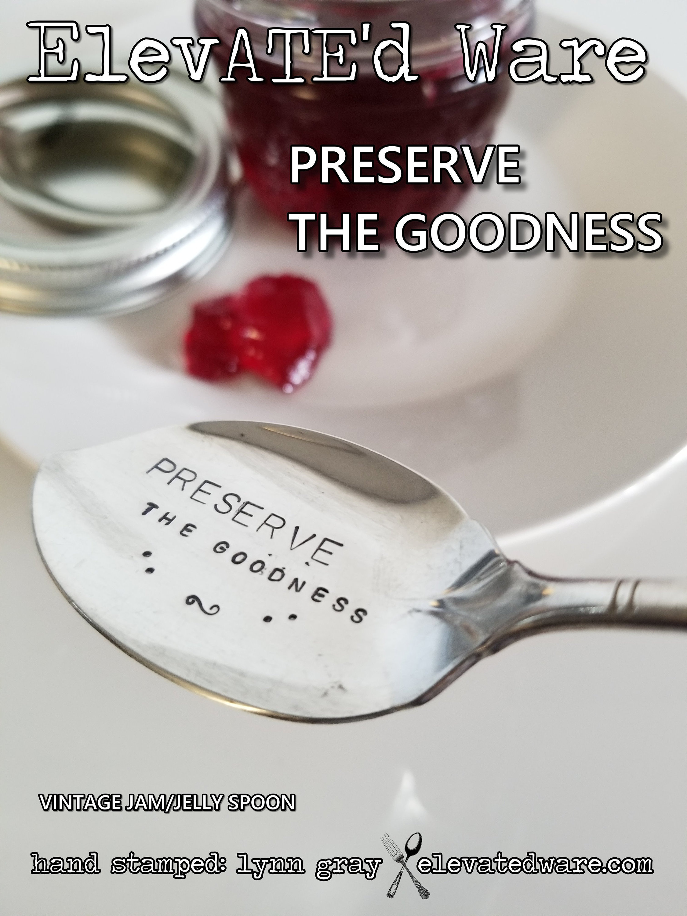 Hand Stampe Spoon Jam Spoon Jelly Spoon 