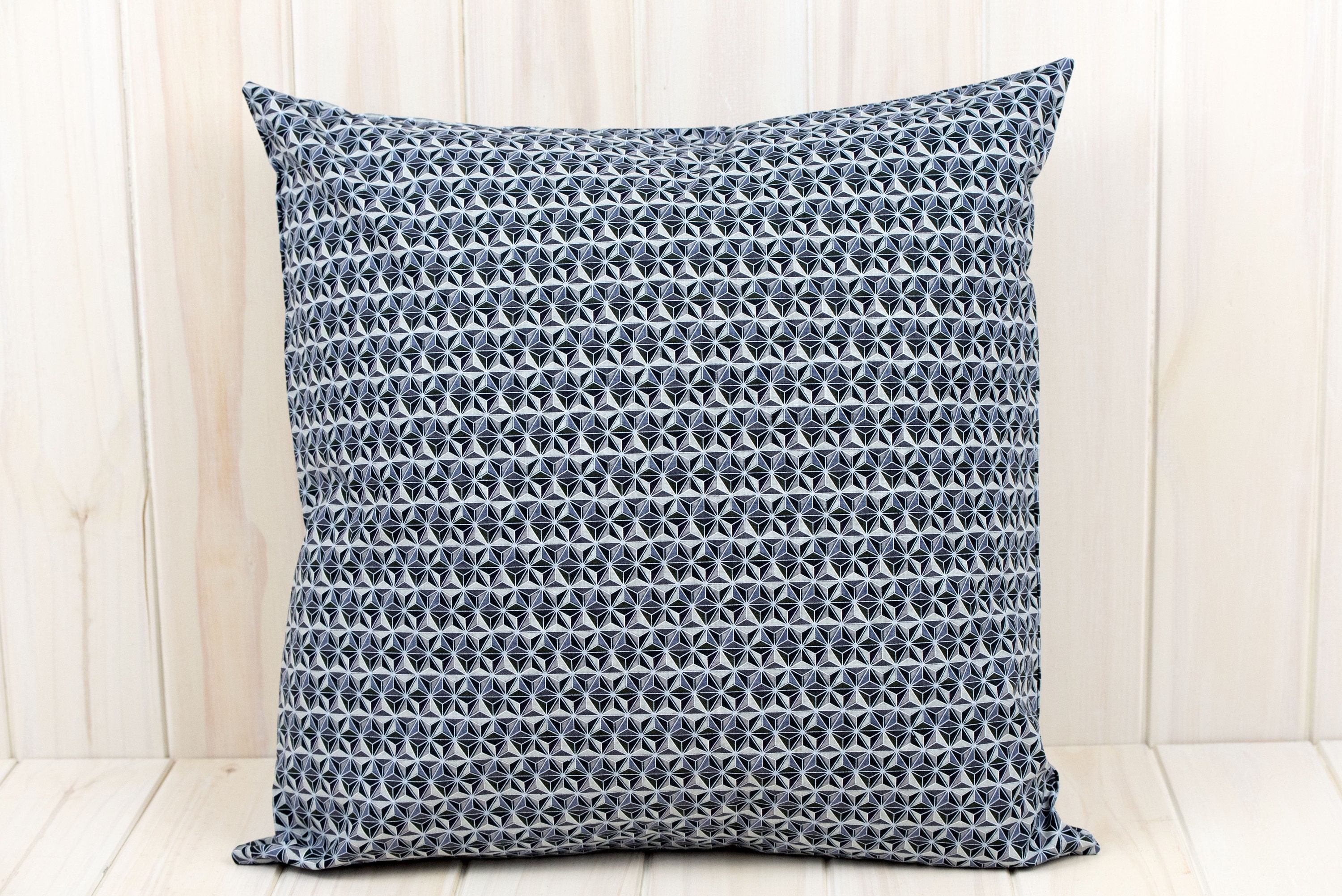 Pillow Covers Envelope Pillow Covers 12x16 & 16x16 Black Faceted