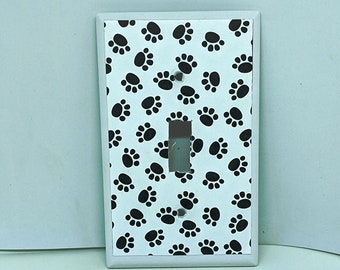Puppy Paw Prints Light Switch Cover
