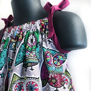 Sugar Skull Owl Dress (Multiple Sizes Available)