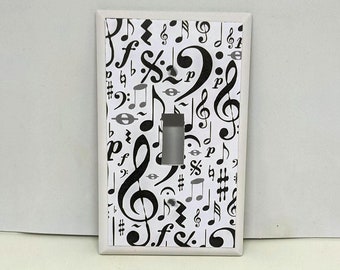 VINTAGE AUDIO CASSETTE TAPE PATTERN 2 GANG LIGHT SWITCH PLATE MUSIC STUDIO DECOR