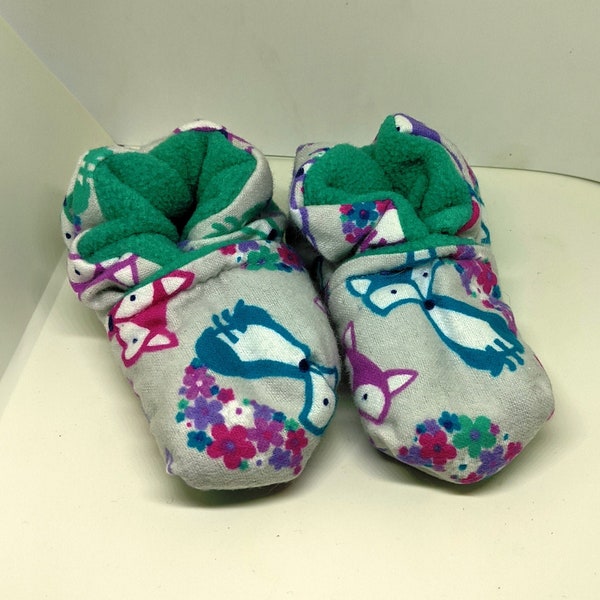 Cute Fox Baby Booties One Size Fits Most 0-18 months