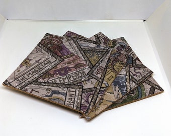 Tarot Cards Cork and Fabric Coasters - Set of 4