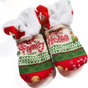 Sweet Family Home Gingerbread House Holiday Baby Booties (One Size Fits Most 0-18 Months)