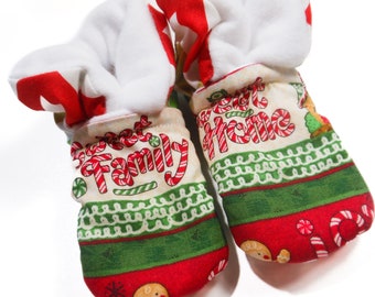 Sweet Family Home Gingerbread House Holiday Baby Booties (One Size Fits Most 0-18 Months)