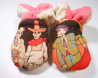 Cowboy and Matador Skeleton Baby Booties (fits most 0-18 months)