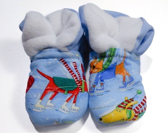 Ice Skating Dogs Baby Booties (One Size Fits Most 0 - 18 Months)