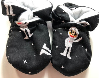 Monkey Astronaut Baby Booties (One Size Fits Most 0 - 18 Months)