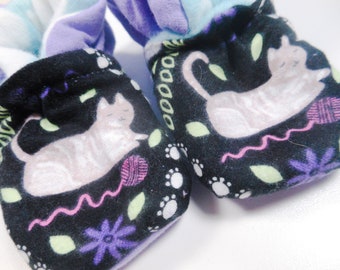 Quilted Cat Baby Booties (One Size Fits Most 0 - 18 Months)