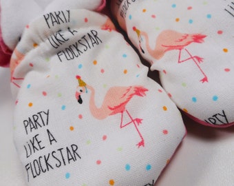 Party Like A Flock Star Flamingo Baby Booties (One Size Fits Most 0 - 18 Months)