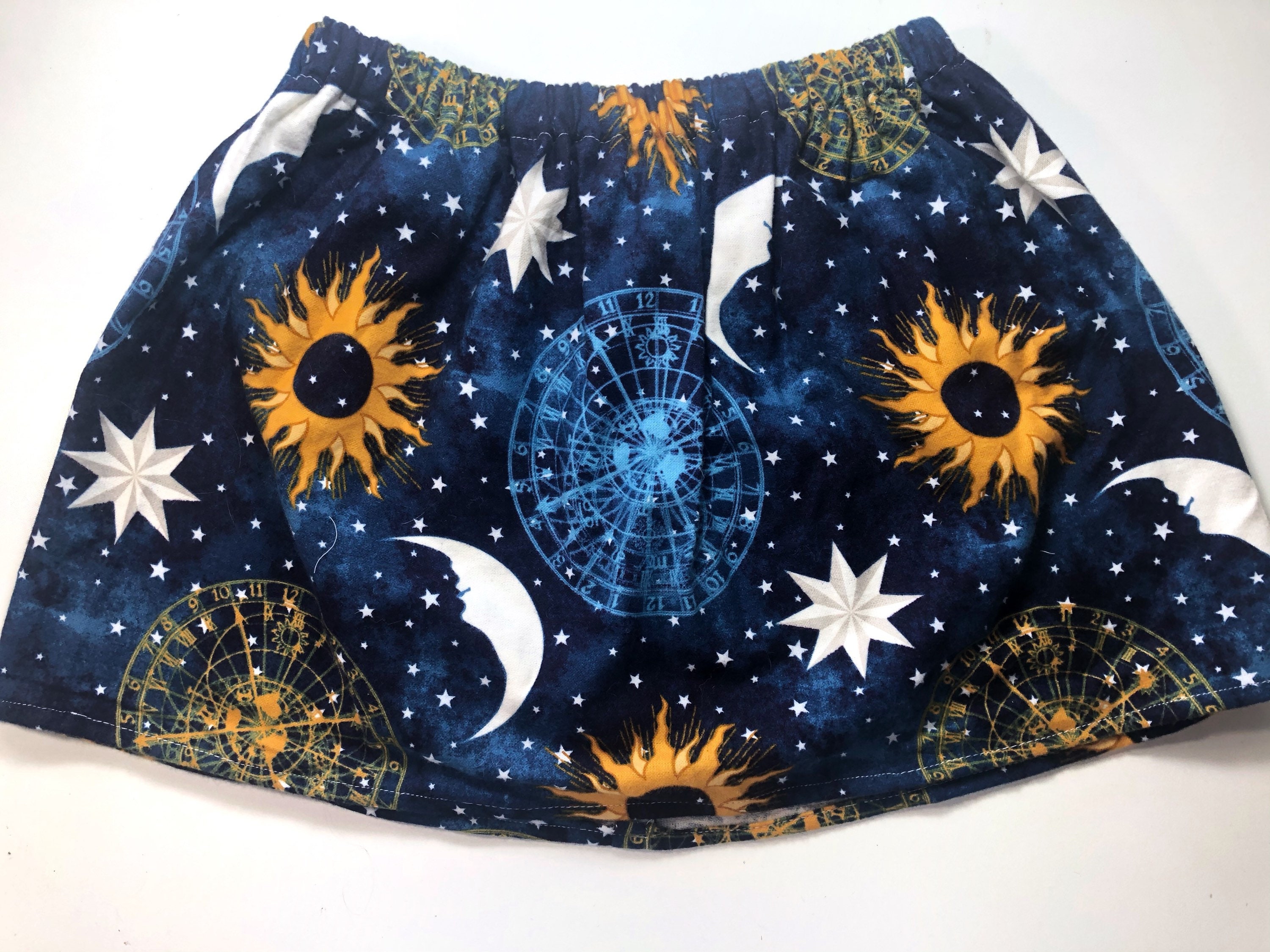 Sun Moon and Stars Astrology Skirt Multiple Sizes | Etsy