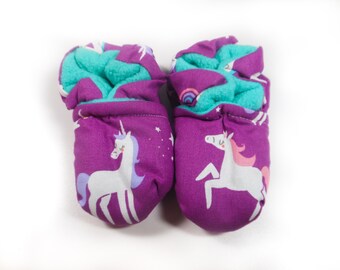 Dancing Unicorn Purple Baby Booties (One Size Fits Most 0-18 Months)