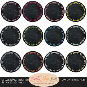 Chalkboard Circles Clip art, Chalkboard Labels and Tags, Chalkboard clipart, Chalkboard printables