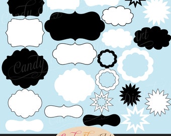 Clip Art-labels voor sint-jakobsschelp, afdrukbare lijst met sterlabel (direct downloaden)