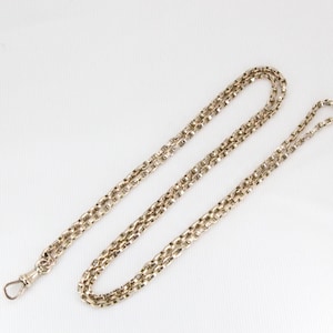 Antique Chain - Victorian 9ct Gold Guard Chain – 1/2 Length 78cm – Circa 1890s – Antique Gold Chain Necklace – Fine Victorian Jewelry