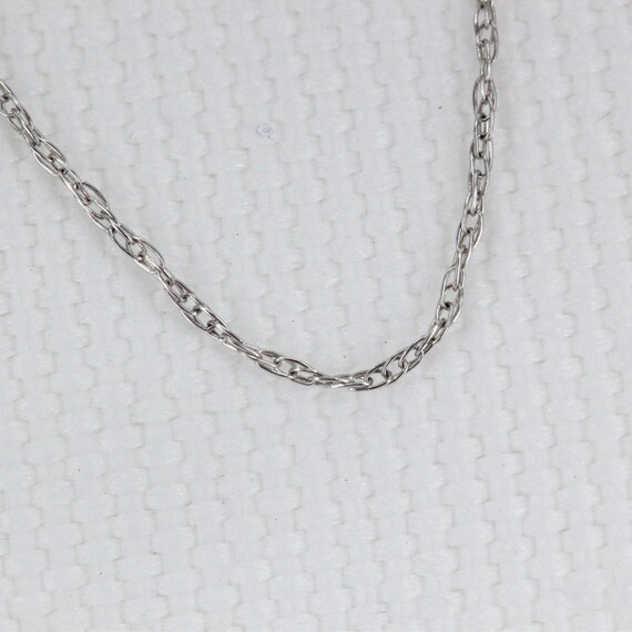 9ct White Gold Diamond Heart Pendant and Fancy Chain
