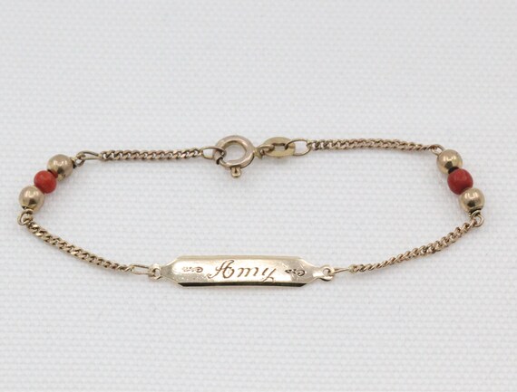 9ct gold name on sale bracelet