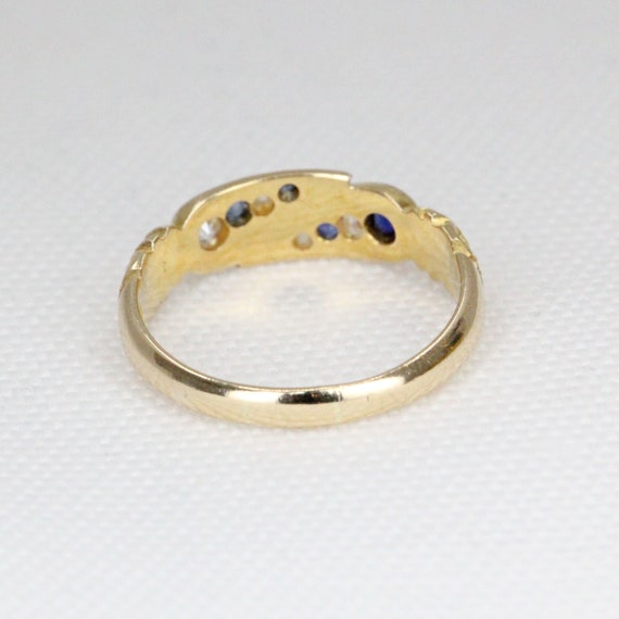 Antique Victorian 18ct Yellow Gold Sapphire and D… - image 6