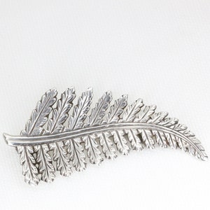 Vintage Large Sterling Silver Silver Fern Brooch Circa: 1960's zdjęcie 6