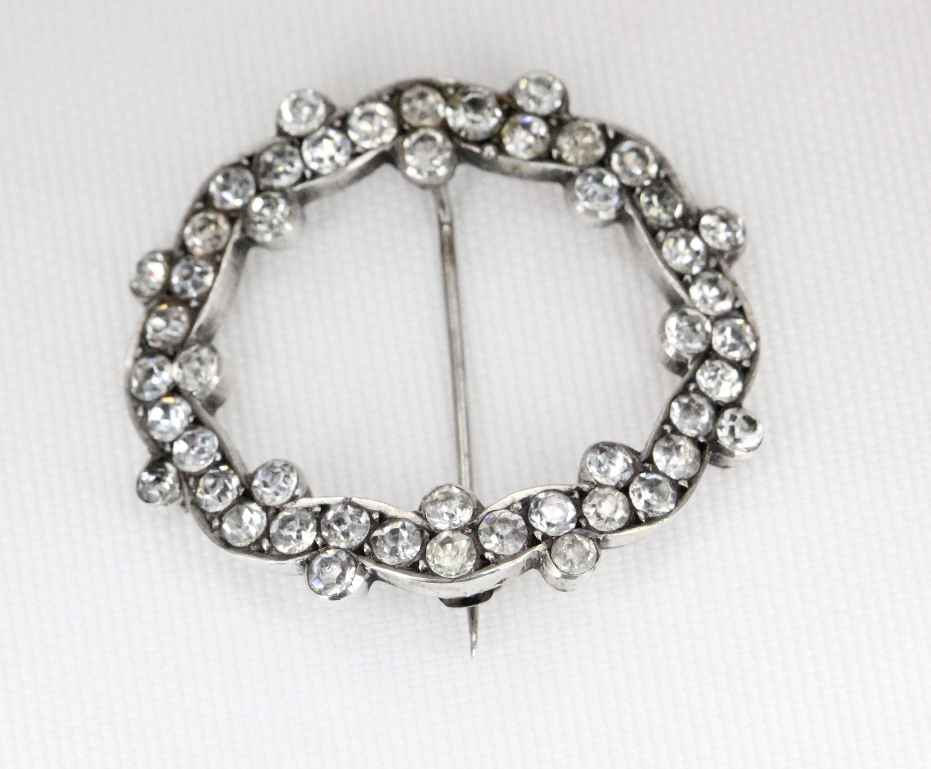 Broche ancienne en argent et pierre hématite RefN883