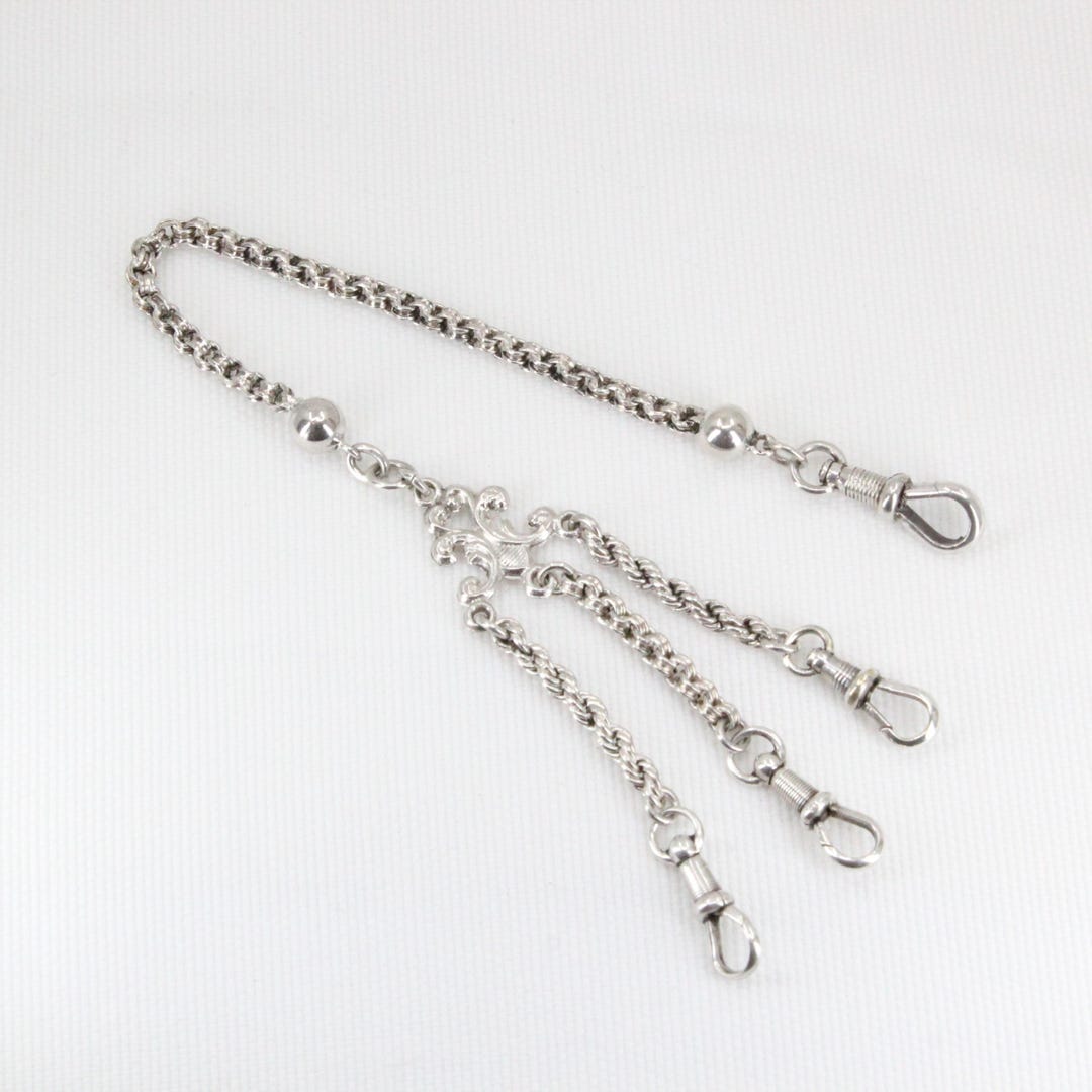 Antique Victorian Silver Queen Chain - Circa: 1880's - Etsy