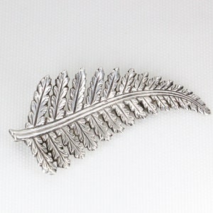 Vintage Large Sterling Silver Silver Fern Brooch Circa: 1960's zdjęcie 2