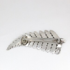 Vintage Large Sterling Silver Silver Fern Brooch Circa: 1960's zdjęcie 3