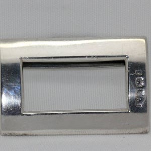 Sterling Silver Solid English Belt Buckle – Hallmarked Birmingham 1900 – Vintage Silver Accessory – Antique Buckle