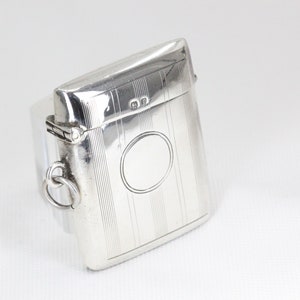 Antique Sterling Silver Vesta Case – Birmingham 1916 Hallmarked Match Safe