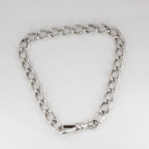Classic Vintage Sterling Silver Curb Link Bracelet – Solid Heavy Links