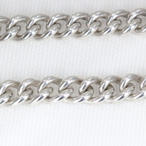 Sterling Silver Curb Chain 44.5cm – Solid Link Ne… - image 6