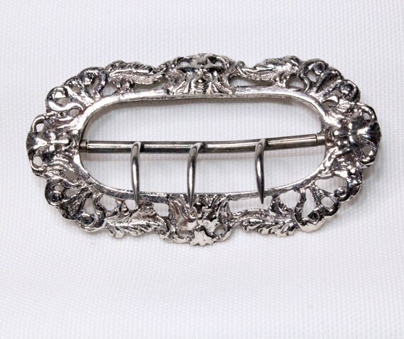 Pair of Vintage White Metal Belt Buckles - Circa: 1930 display picture 3