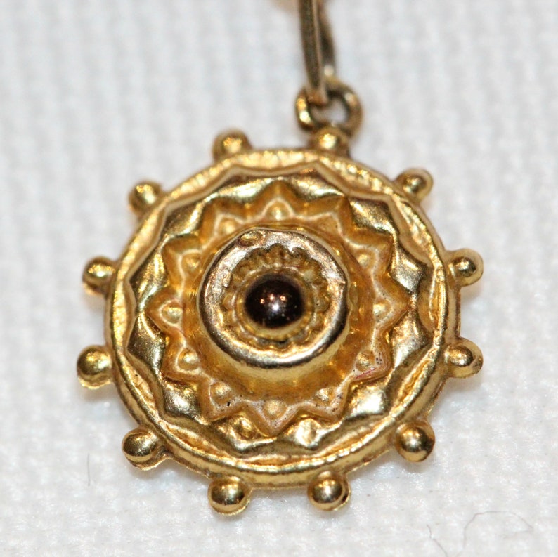 1890/'s Antique 9 Carat Yellow Gold Drop Earrings Circa