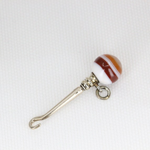 Antique Ladies Chatelaine Glove Button Hook with … - image 1