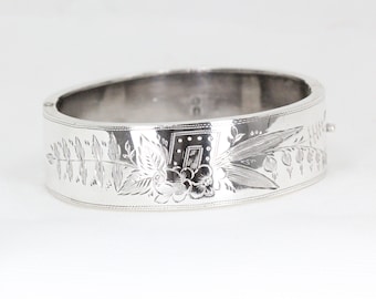 BRACELET ETRIER EN Metal Argente Agatha/ Annees 1980 EUR