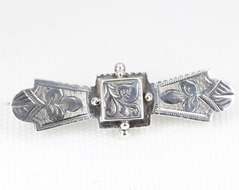 Antique Silver Decorative Brooch   -   Birmingham: 1885