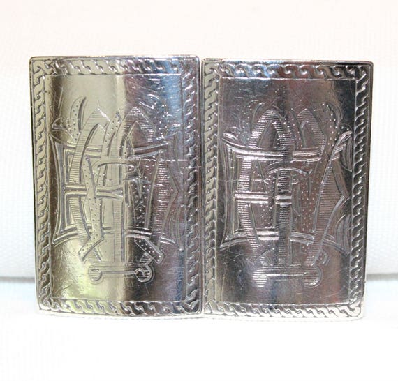 Antique Sterling Silver Monogrammed Belt Buckle | Etsy